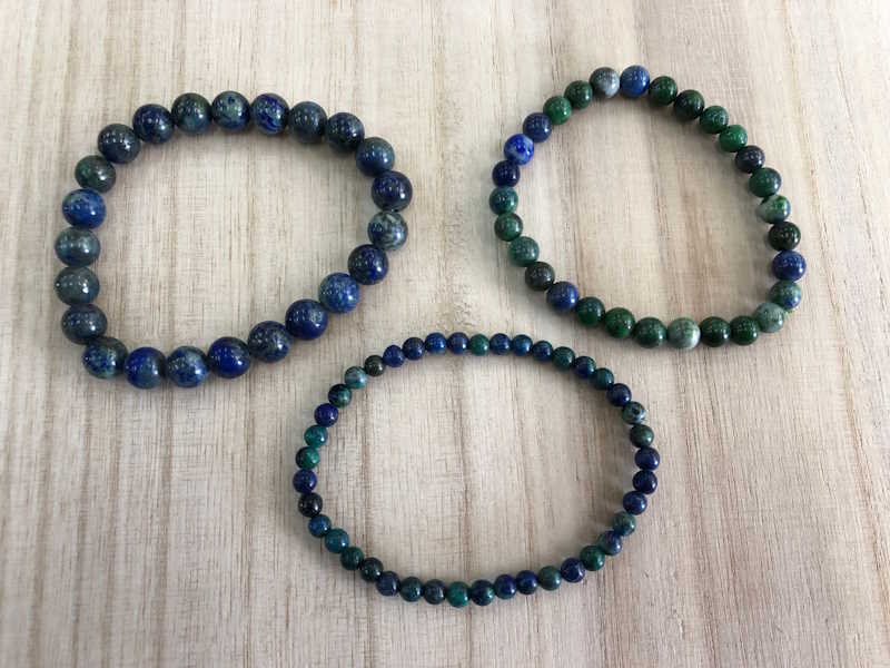 Pulsera malaquita con azurita bola